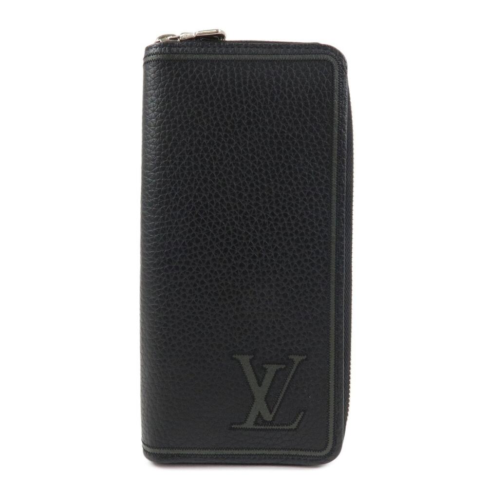 Louis Vuitton Taurillon Leather Vertical Zippy Wallet Black